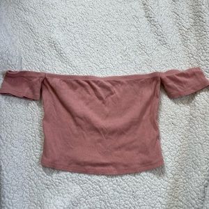 pink off the shoulder top
